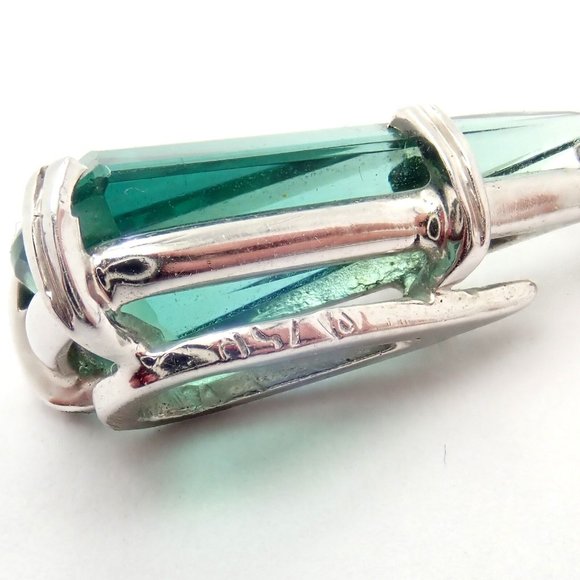 Rare! Authentic H. Stern 18k White Gold Diamond Blue Green Tourmaline Necklace - Picture 5 of 9
